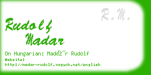 rudolf madar business card